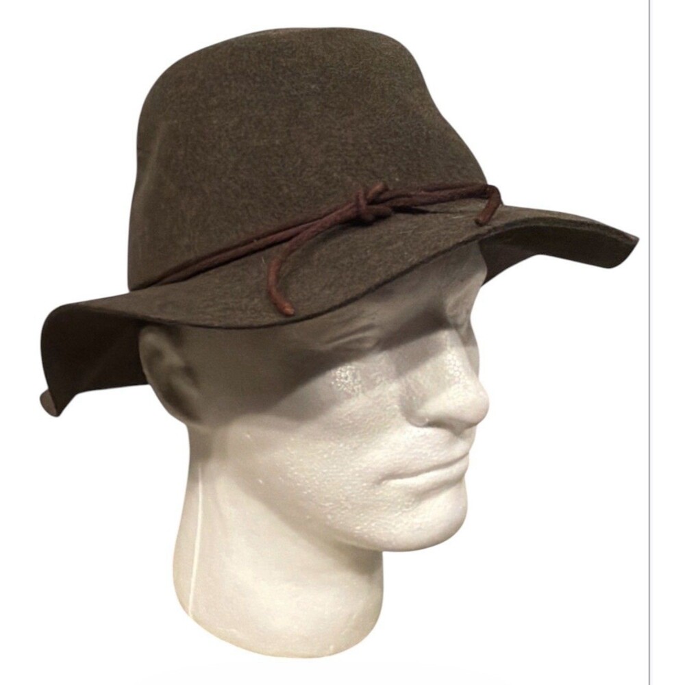 VTG Orvis Crushable Wool Fedora Hat Outback Safari Water Repellent Sz M/L Unisex